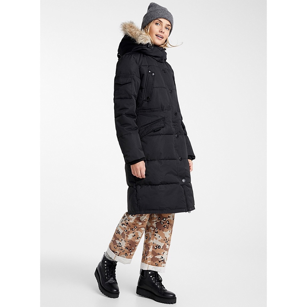Noize Kaylee Quilted Long Parka Jacket